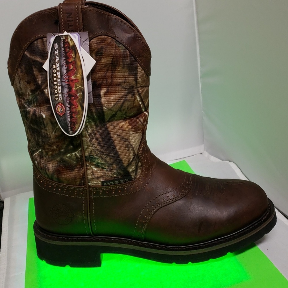 Justin work boots waterproof